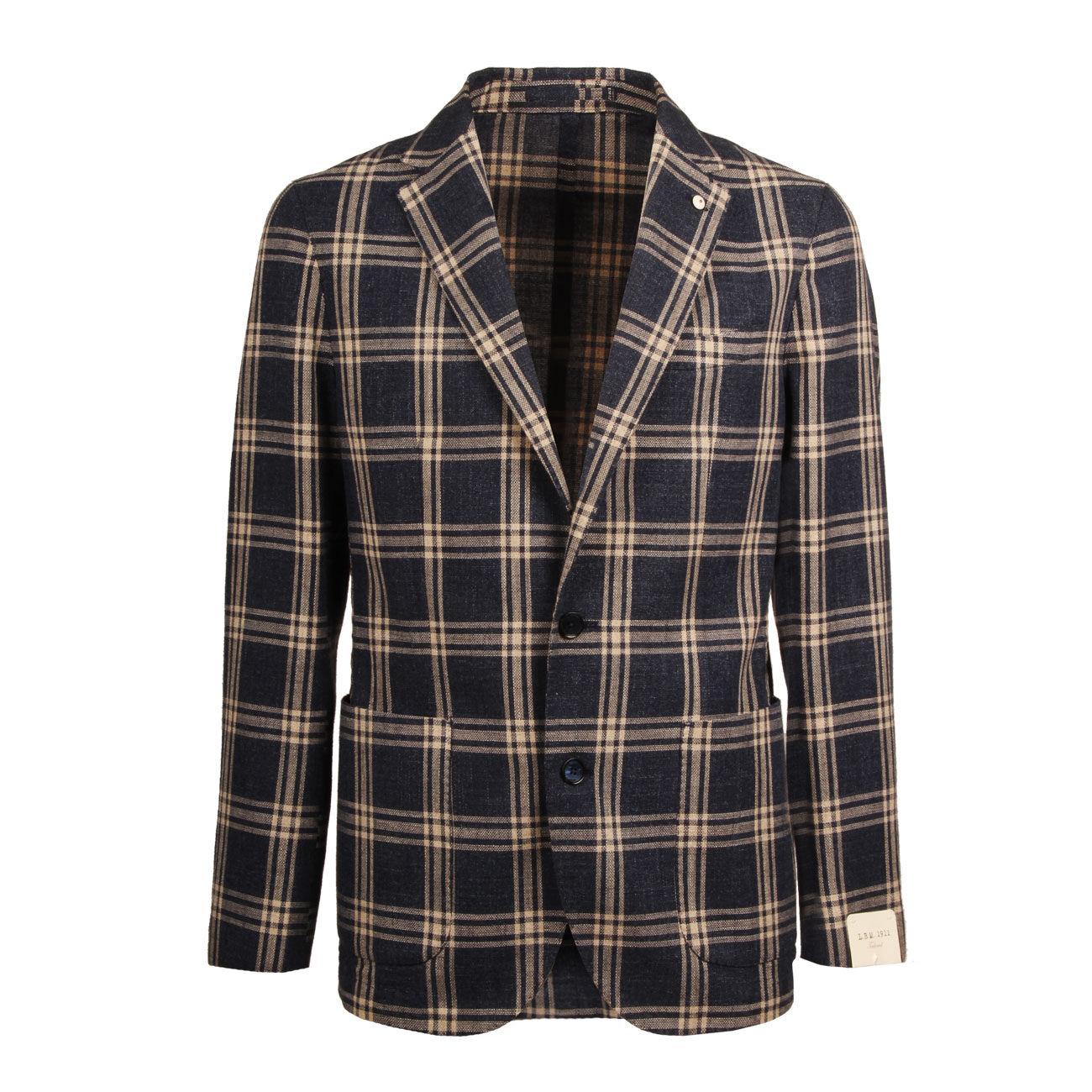 GIACCA U. CHECK LBM 35304/3/2815 BLU/BEIGE SCOZZESE L.B.M.1911. 