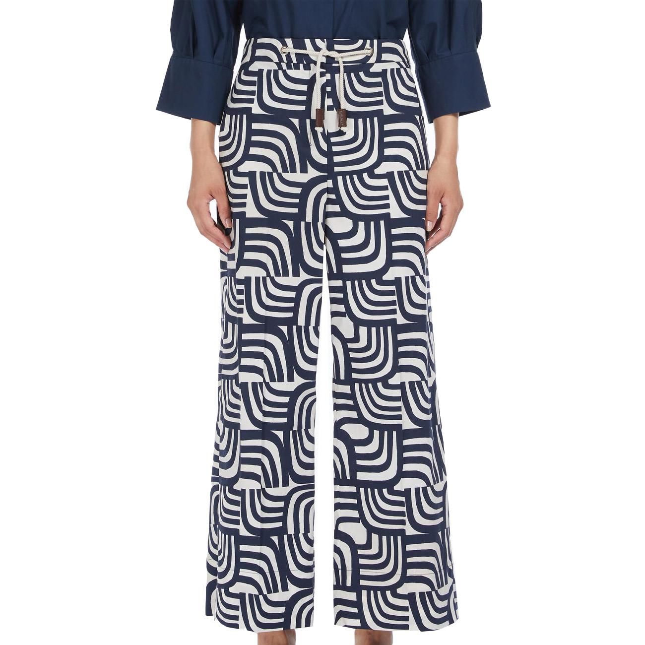 Pantalone Bella Donna Ecru Blue BELLA 2419131213600 003 ZEN ECRU/BLUE MAX MARA S 