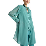 Camicia Lunga In Georgette 5022Z000027N B5 GREEN WATER ELENA MIRO' 