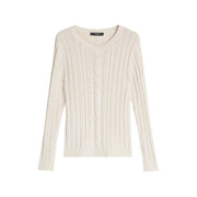 Pull Baschi In Filato Cordonetto Donna Avorio MM/53611927600 001AVORIO MAX MARA WEEKEND 