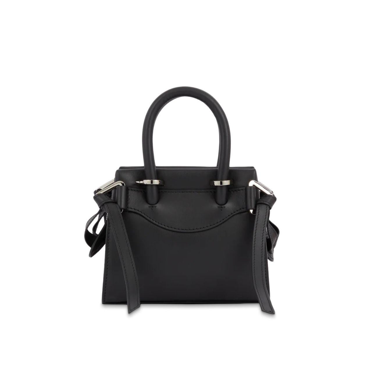 BORSA D. RODEO CUIR VACHETTE LISSE MINI CARRYALL LANCEL A12337 10 NOIR LANCEL 