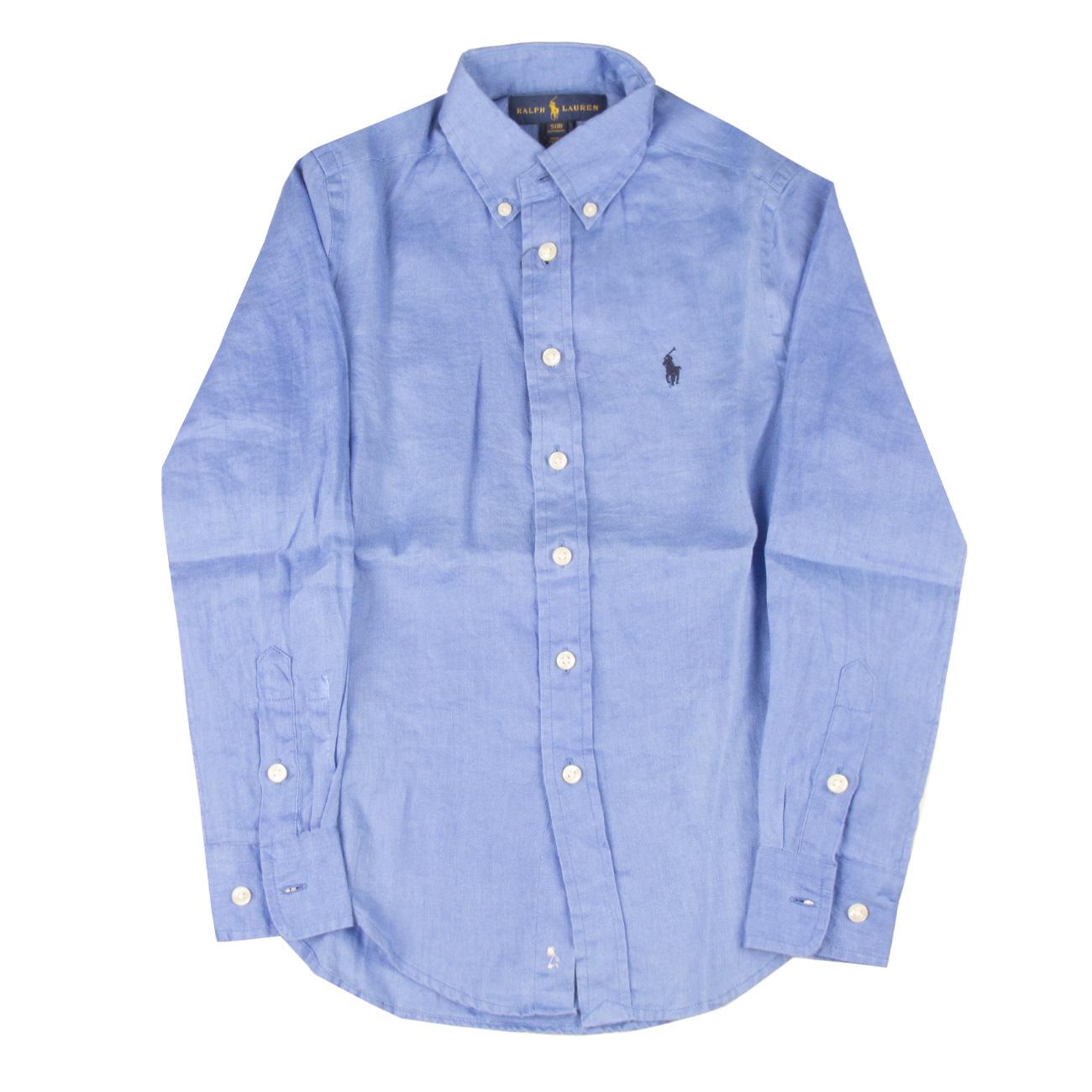 Camicia In Lino Bimbo Royal Chiaro B04XZA3O-XYA3O XW9VU ROYAL CHIARO POLO RALPH LAUREN 
