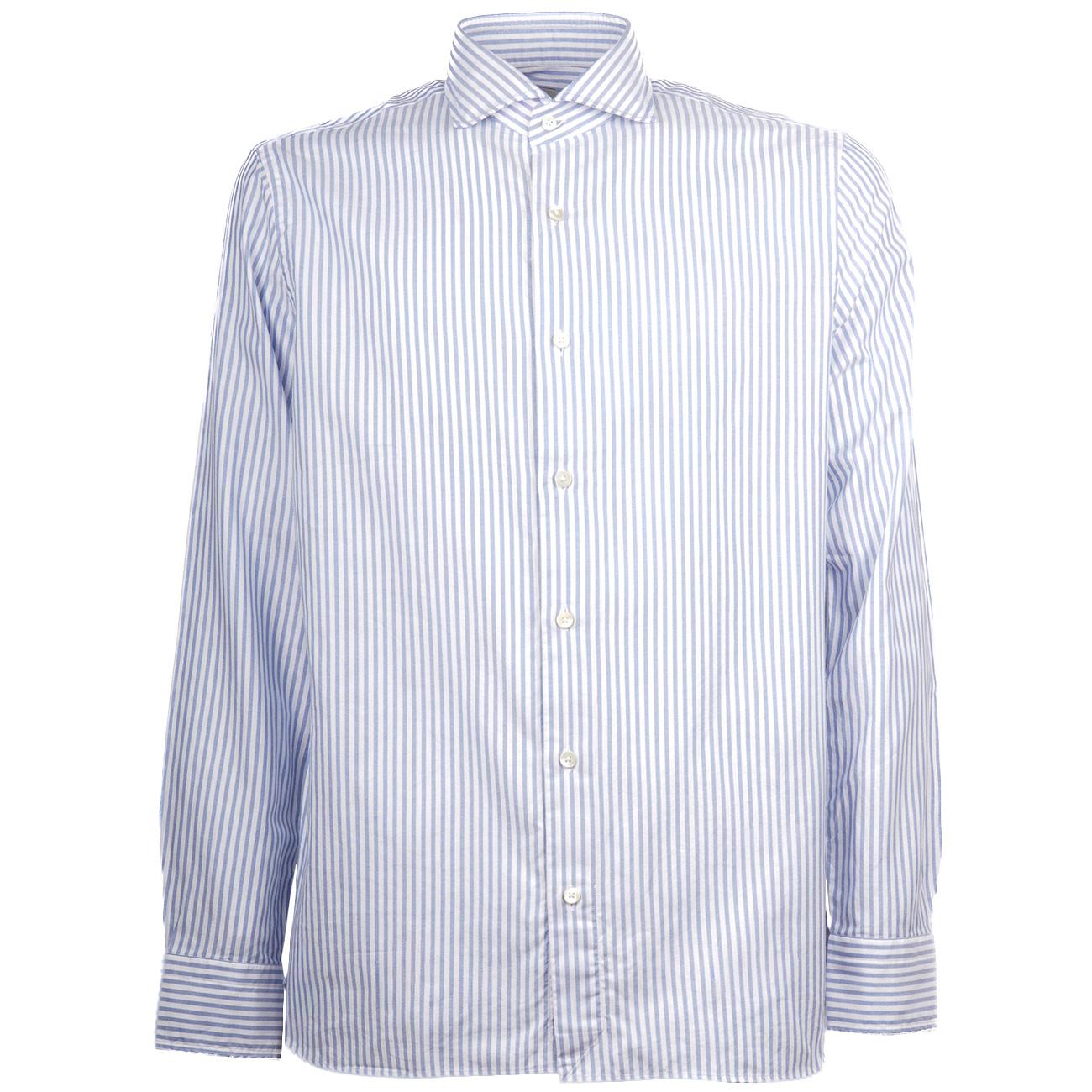 Camicia Slim Fit a Righe RG-OX 29 BIANCO AZZURRO MASCHERONI 
