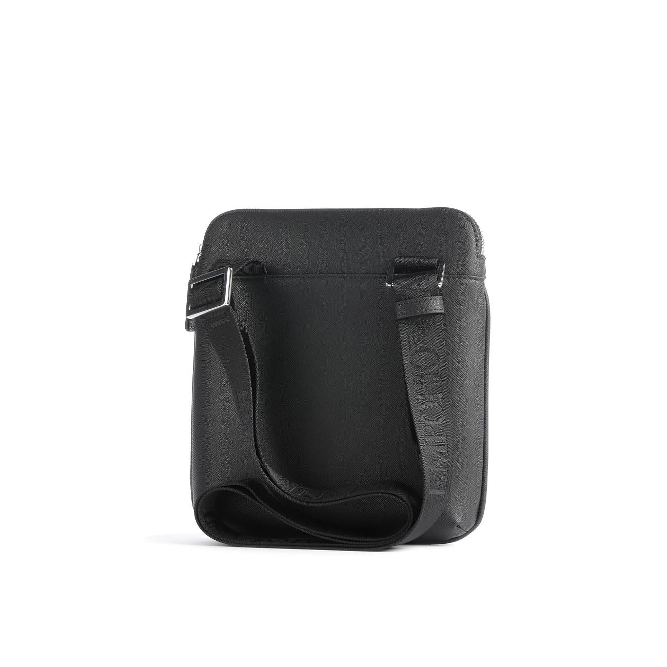 TRACOLLA PIATTA IN PELLE RIG. SAFFIANO C/PLACCH. AQUILA EA Y4M185Y138E 81072 NERO EMPORIO ARMANI ACCESSORI 