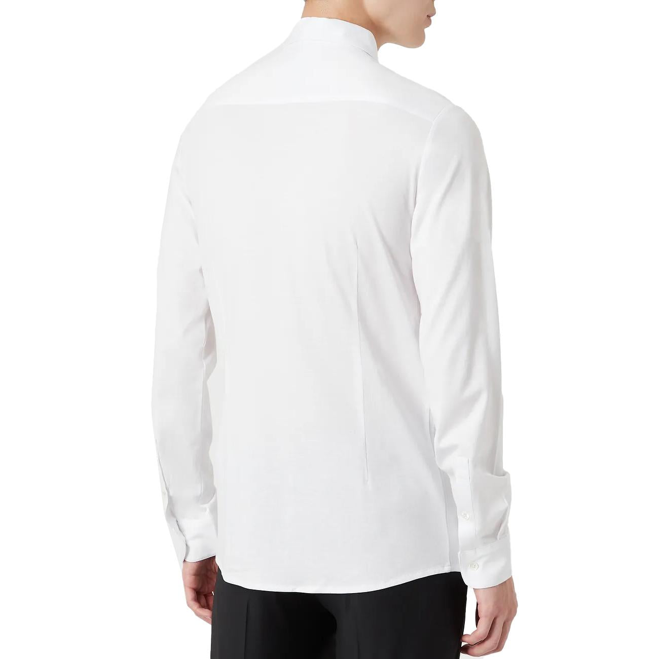 CAMICIA U. JERSEY M/L EA 8N1CG11JUVZ 0100 BIANCO OTTICO EMPORIO ARMANI 