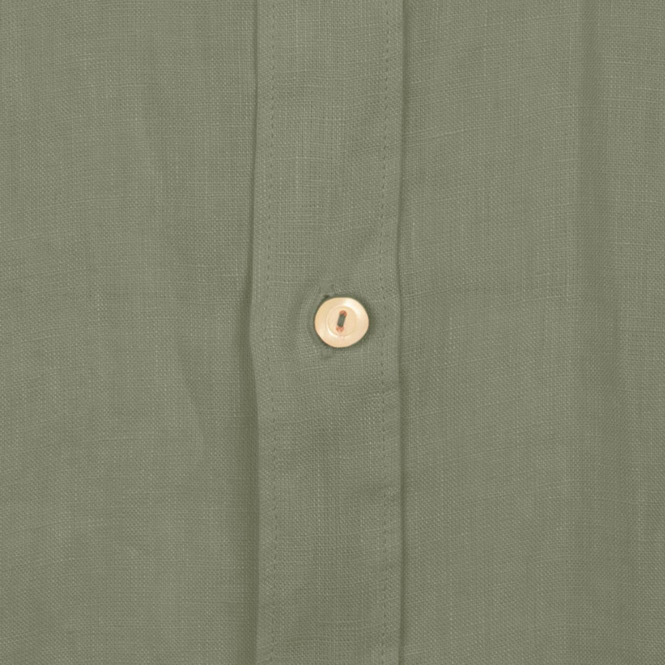 Camicia In Lino Collo Francese Uomo Militare Q66TNW UT2/MILITARE TINTORIA MATTEI 954 