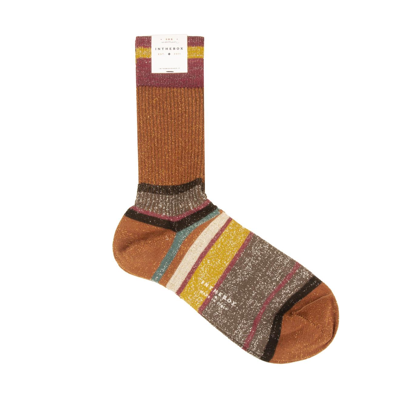 Calze Stripe Stardust Donna Arancione Scuro FW230083 76 ARANCIONE SCURO SOX IN THE BOX 