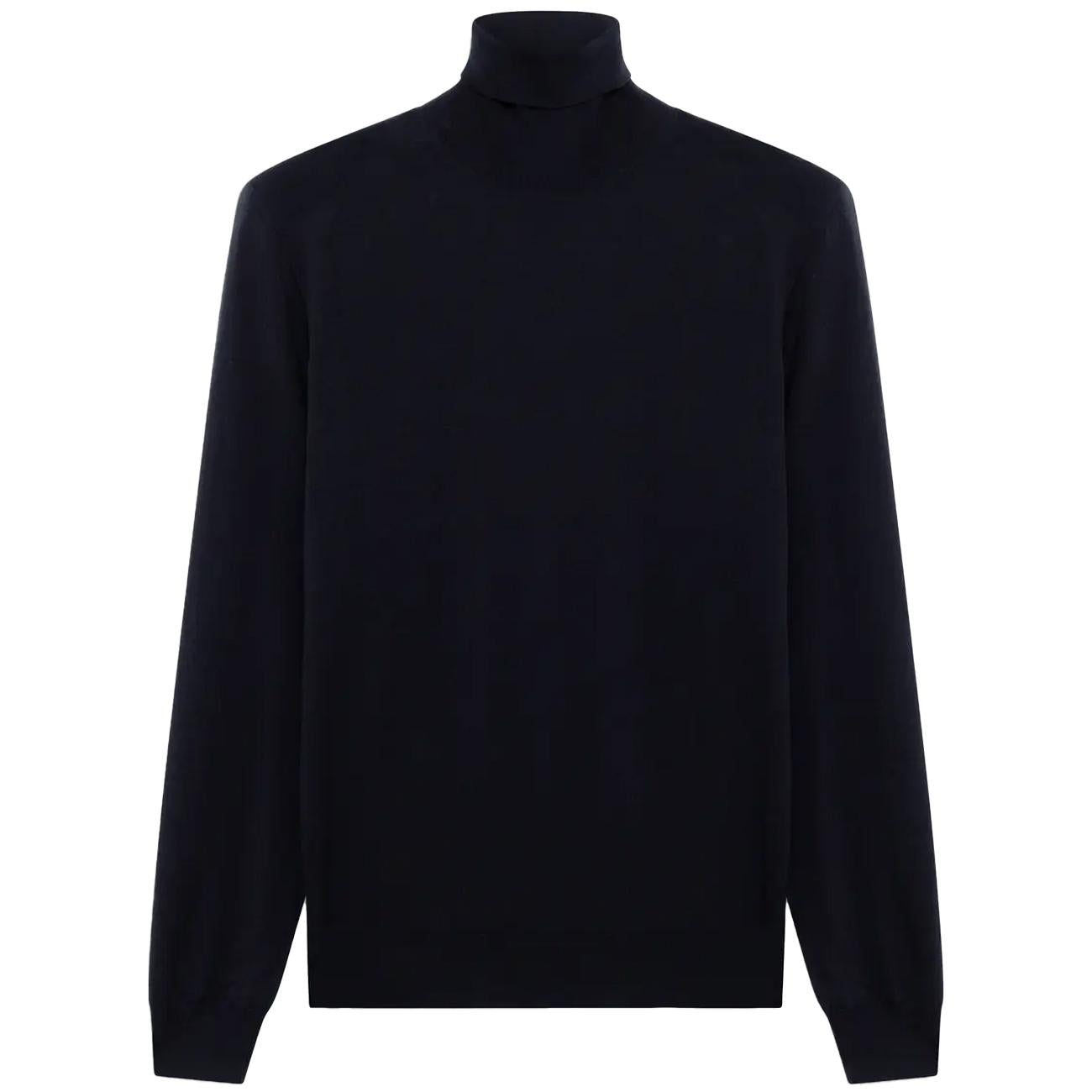 Maglia A Collo Alto In Lana Merino D0D104 790 NAVY DRUMOHR 