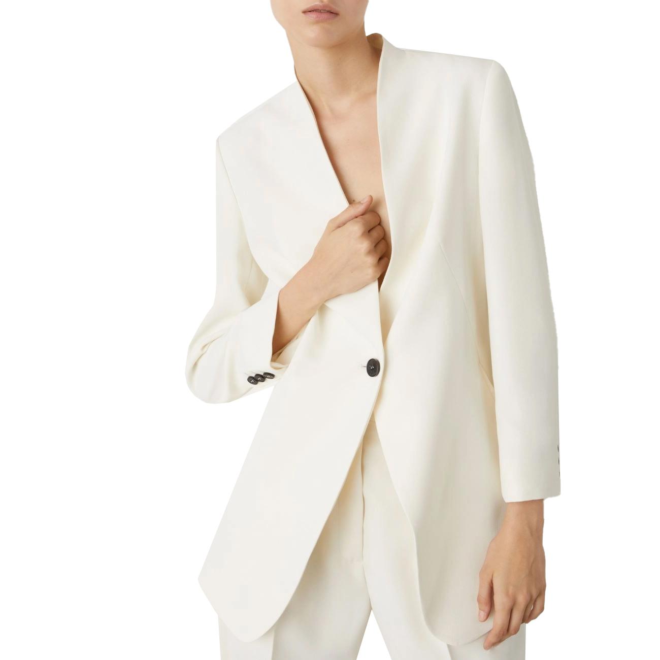 Blazer Milla Donna Bianco Lana MILLA 2413041033200 001 BIANCO LANA MARELLA 