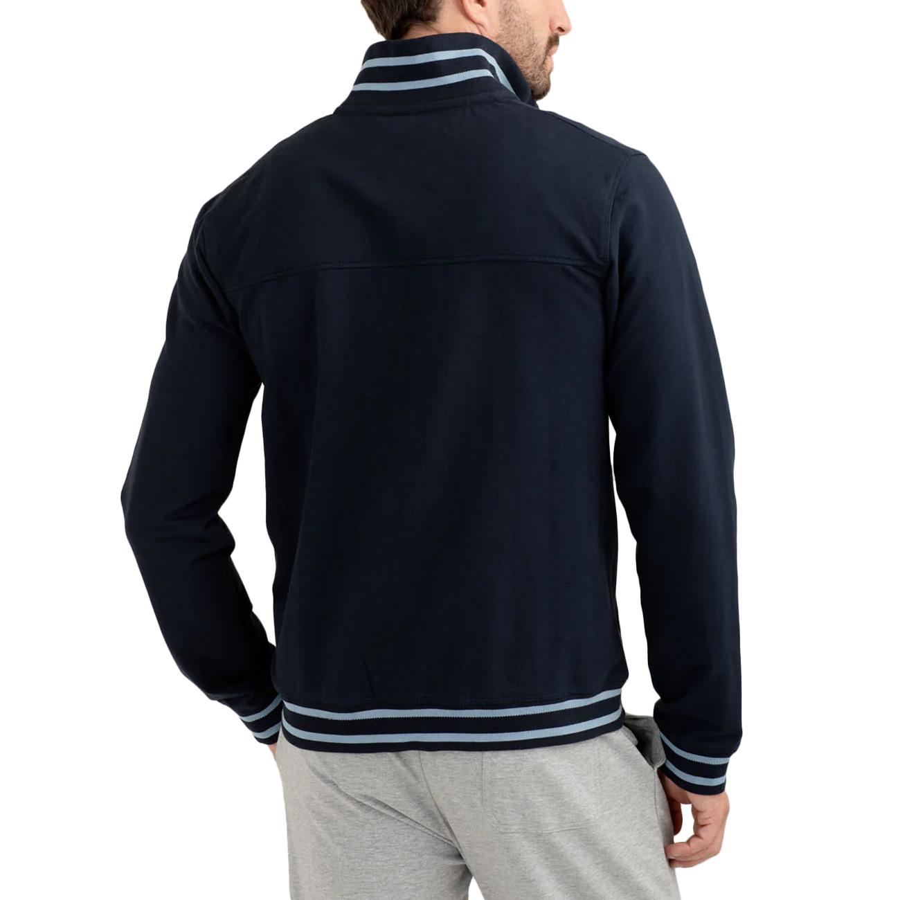 Felpa Full Zip Con Collo In Piedi FM25W03FZ A0601 BLUE FRED MELLO 