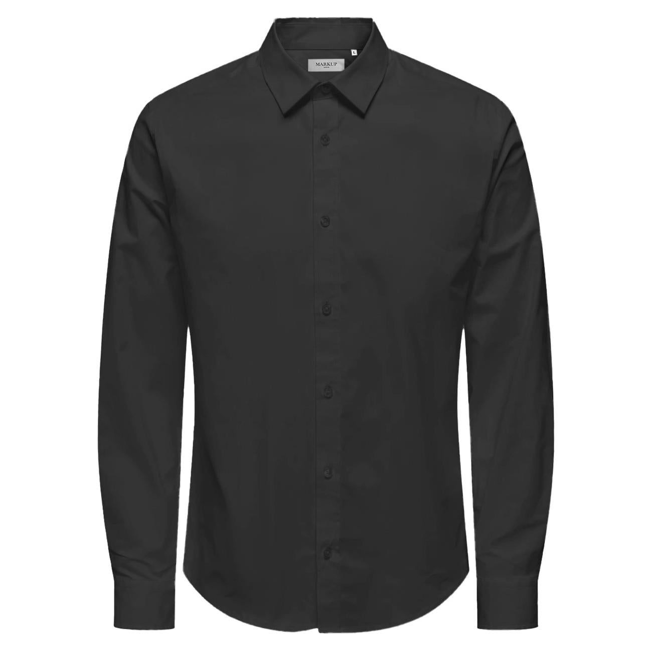 Camicia Stretch Uomo Nero MK793012 NERO MARKUP 