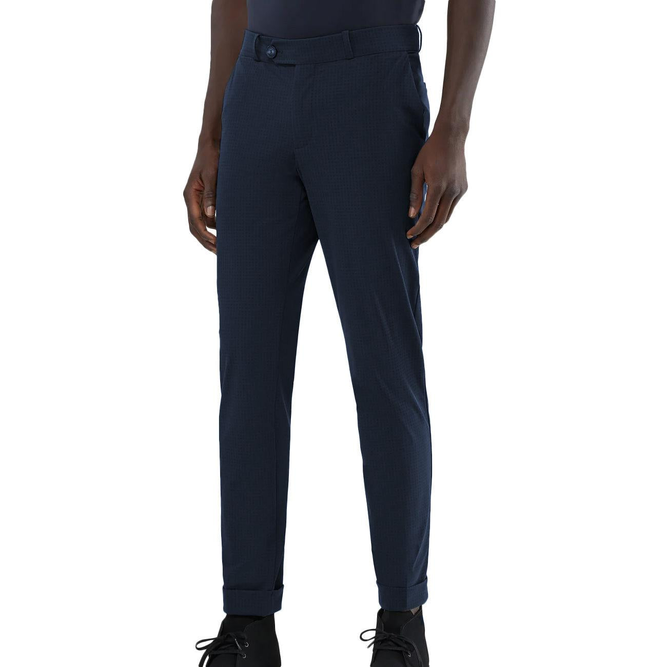 Pantalone Micro Chino Uomo Blu Navy 23214 61A BLUENAVY RRD 