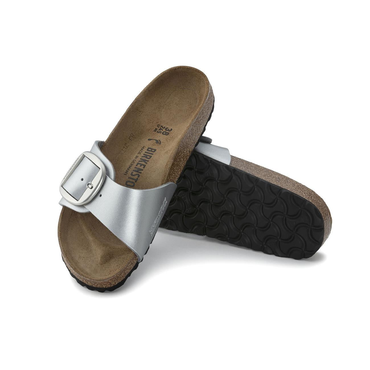 Sandali Madrid Grande Fibbia 1025840 METALLIC SILVER BIRKENSTOCK 