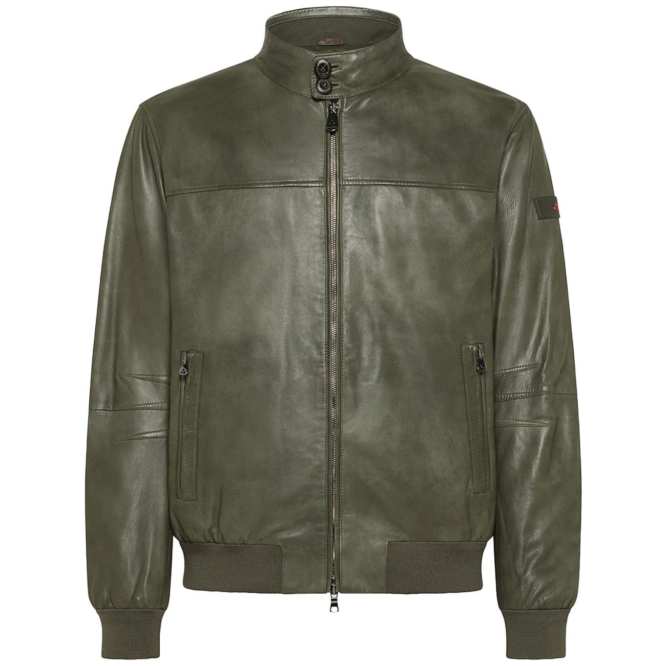 Bomber di pelle fiona tt effetto vintage PEU5632 99012331 689 VERDE PEUTEREY 