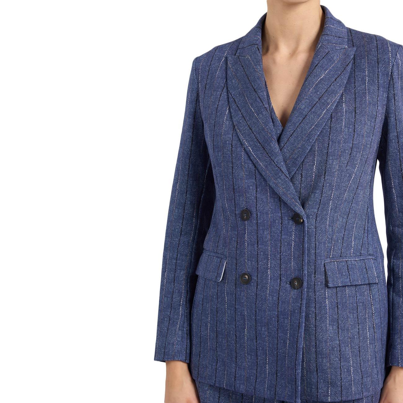GOODMATCH Blazer Doppiopetto Gessato AB5130 G78 BLUE PINSTRIPE 