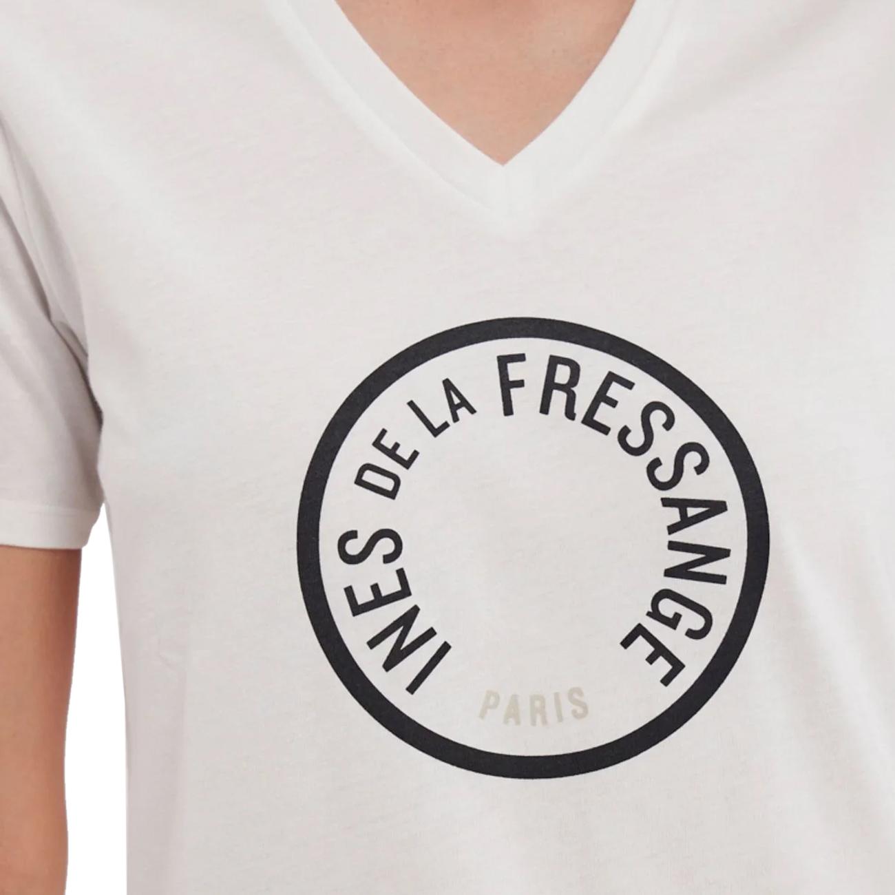 T-Shirt Pia Donna Ecru Black 12Y038CO222 F031 ECRU BLACK INES DE LA FRESSANGE 