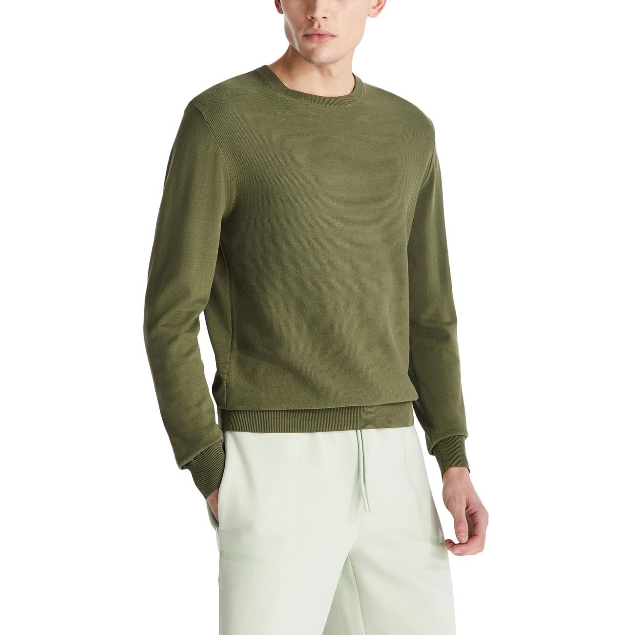 Maglia Ganna 03 In Tricot Di Cotone PEU5837 99012010 471 VERDE MILITARE PEUTEREY 