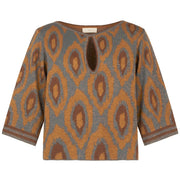 AKEP Maglia Jacquard Peacock Eyes MGKD13062 BLU 