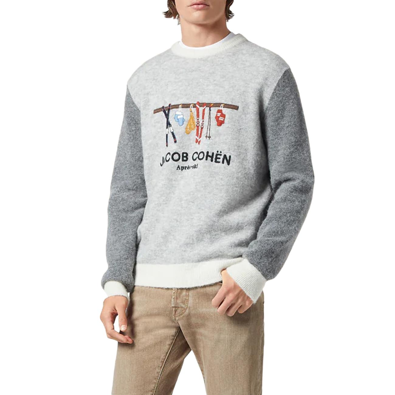 Maglia Girocollo In Misto Alpaca Grigio Mélange JURSG012001X0017FL A622 GREY MELANGE JACOB COHEN 