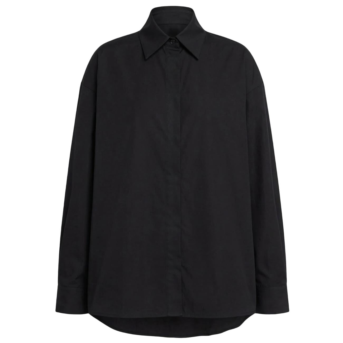 Camicia Over In Gabardina Tinto Filo DC492 CF0200 XXX 999 NERO DONDUP 