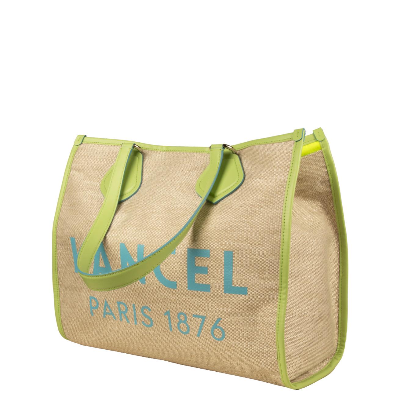 Borsa Cabas Ete Donna Natural Vert Pomme A10749GNTU GN NATURAL/VERT POMME LANCEL 