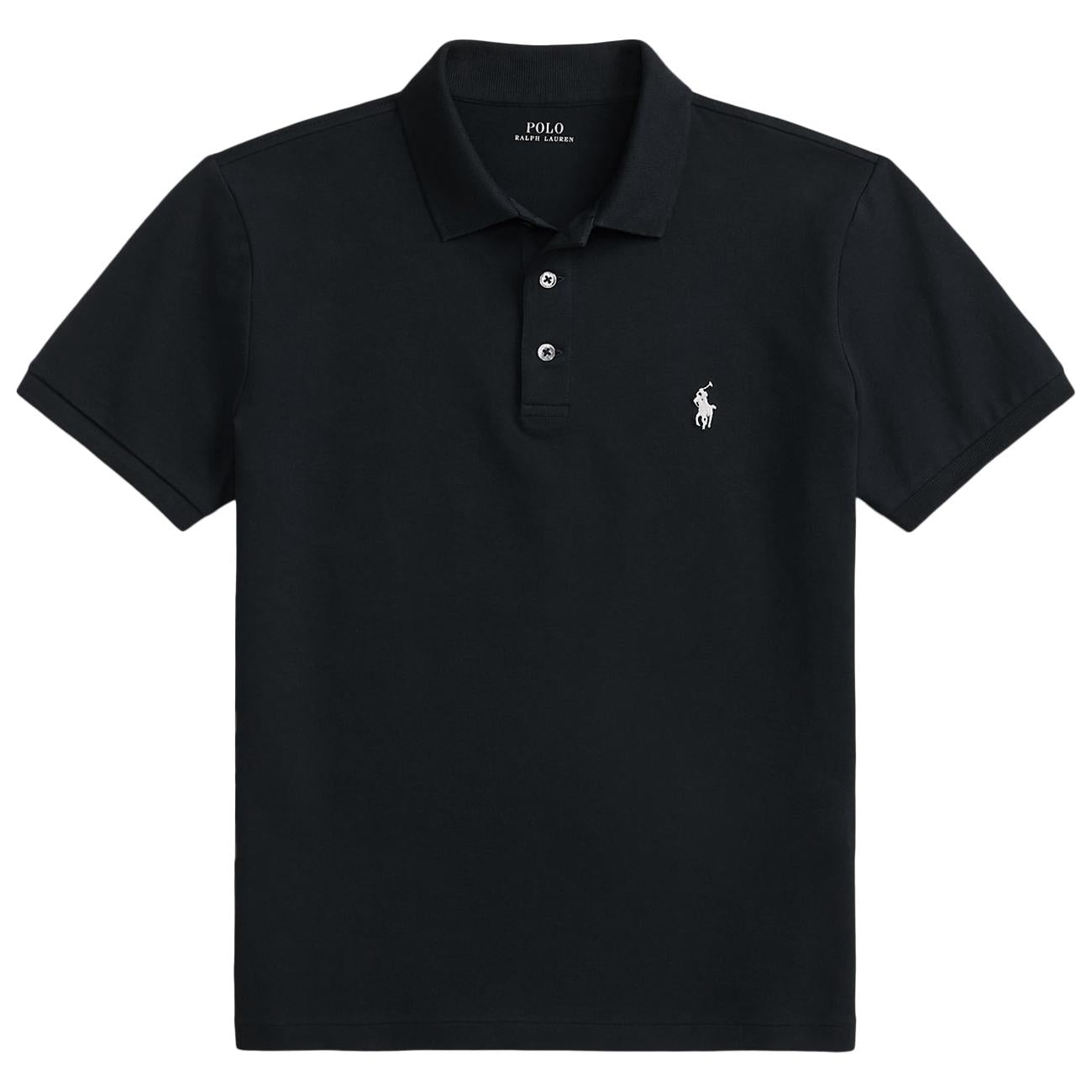 Polo In Rete Elasticizzata Slim Fit 710941439 040 POLO BLACK/C1730SMOKE POLO RALPH LAUREN 