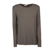 T.Shirt Scollo Barca Viscosa Stretch Donna Silver 66325 5365 SILVER LE TRICOT PERUGIA 