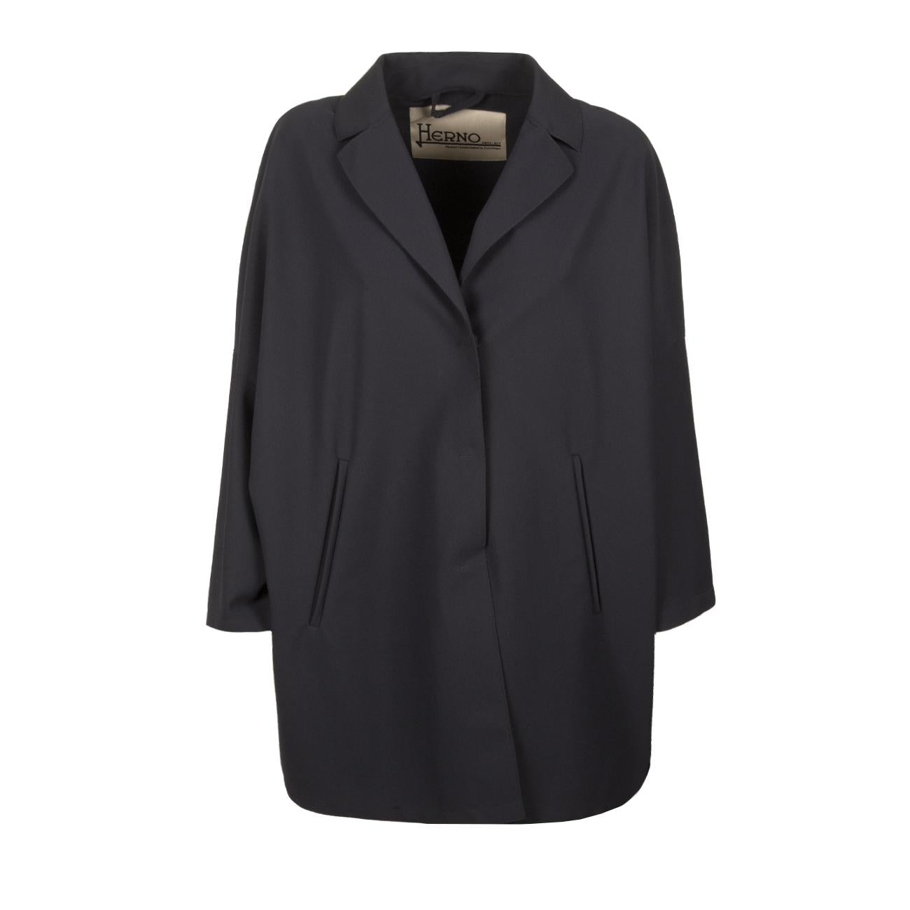 GIACCA D. OVER M3/4 NEOPRENE NYL STR. HERNO GC000342D13455S 9201 BLU HERNO 