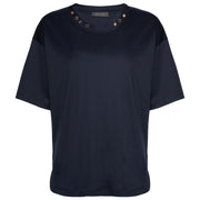 ELENA MIRO' T-shirt Con Applicazioni Monogram G065Z000583N 034 BLU 