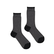 Calze Jacquard Micro Rombo Lurex Donna Nero 65539G V0021 NERO RED SOX 