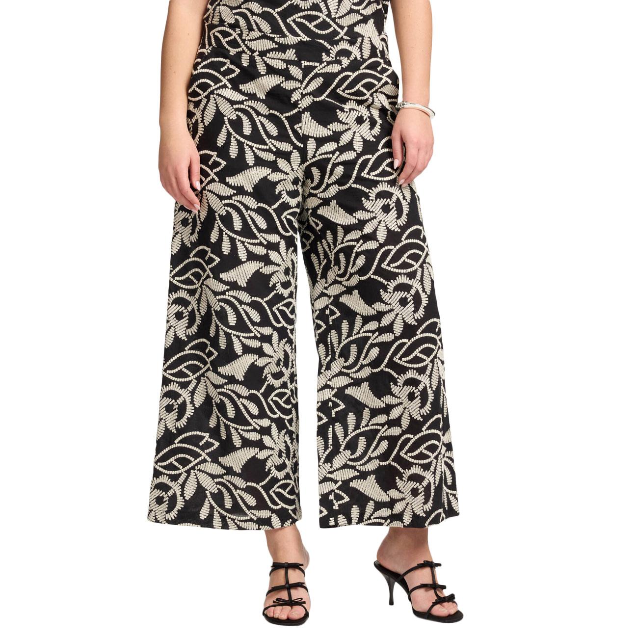Pantaloni In Voile Ricamati P002P000488N 01 ELENA MIRO' 