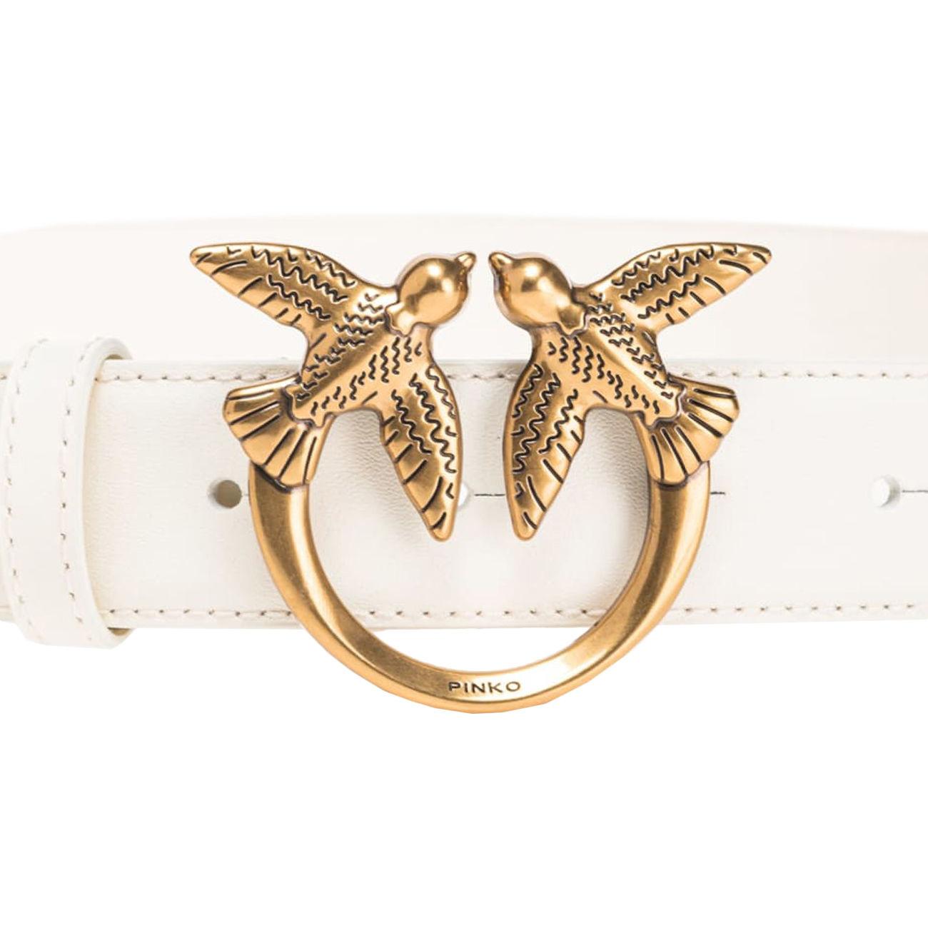 Cintura Love Berry Donna Bianco Seta Antique Gold 100125/A0F1 Z14Q BIANCO SETA/ANTIQUE GOLD PINKO BAGS 