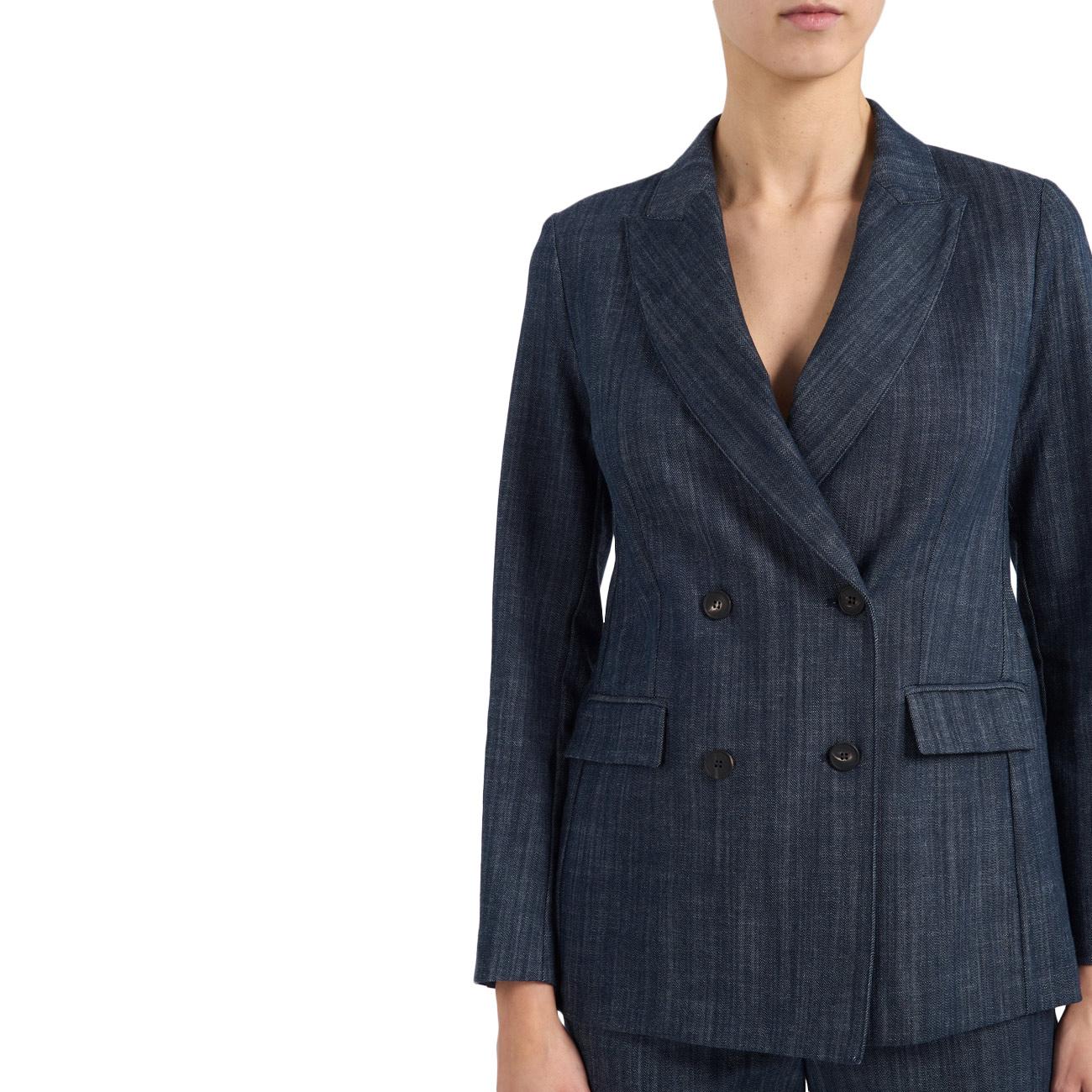 GOODMATCH Blazer Doppiopetto Drill Cotone Stretch AB5135 U79 DENIM BLUE 