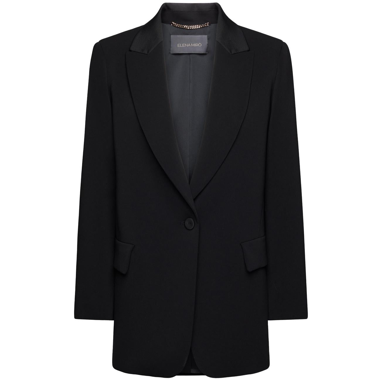 Blazer In Cady Q129P100067N 033 NERO ELENA MIRO' 