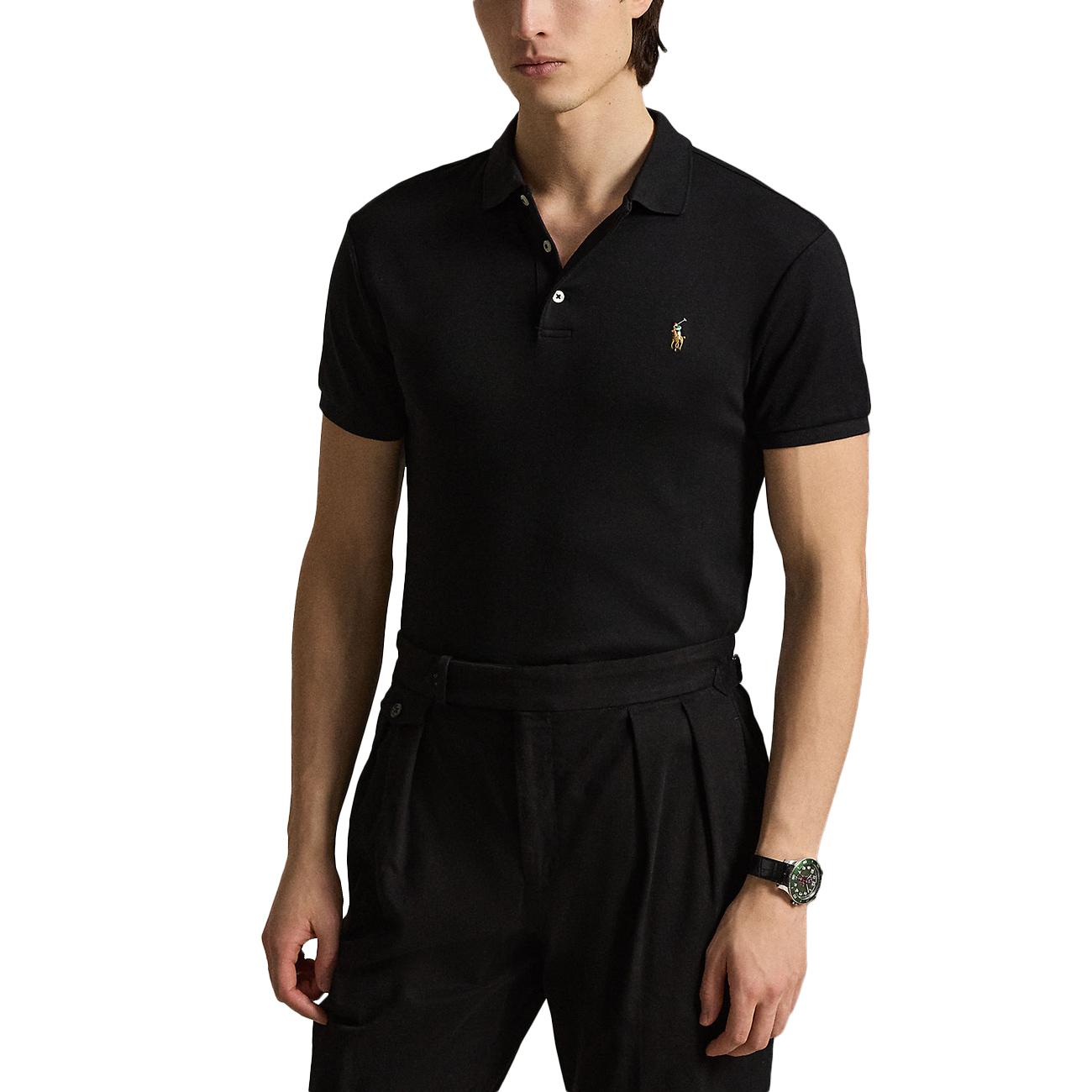 Polo Slim Fit 7106855140 002 POLO BLACK POLO RALPH LAUREN 