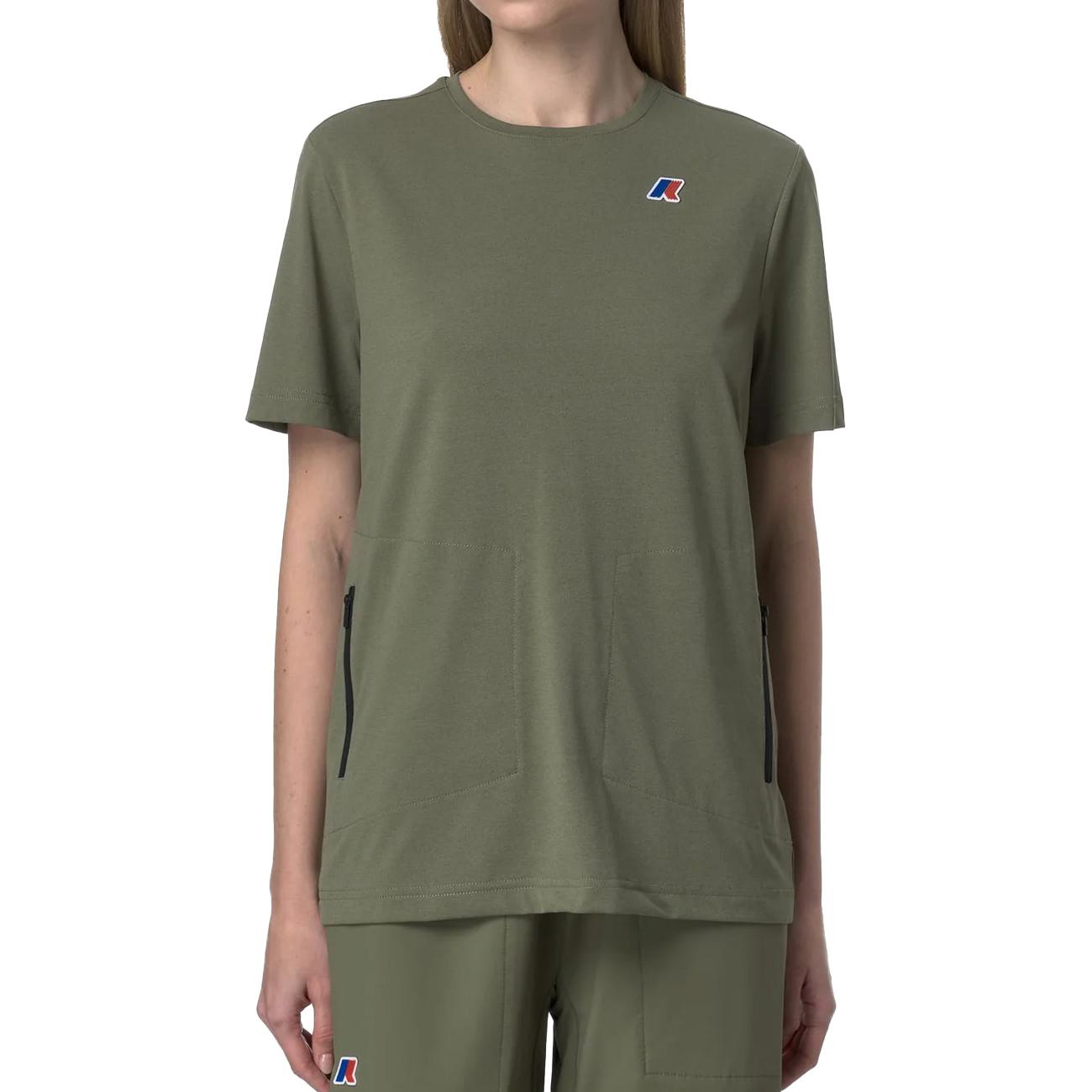 T-Shirt Da Viaggio Seril Travel K1141LW V15 GREEN LICHEN K-WAY 