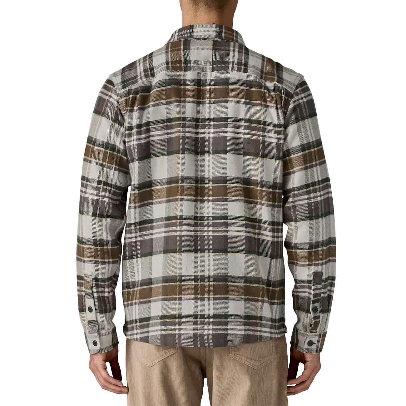 Camicia In Flanella Fjord Da Uomo 42401 BZGY/BLIZZARD SALT GREY PATAGONIA 