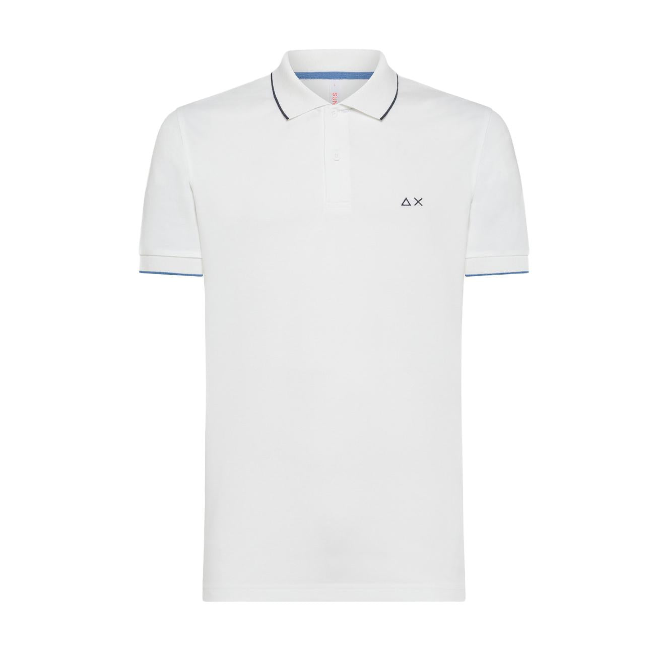Polo Profili Sul Collo Uomo Bianco A34113 01 BIANCO SUN68 