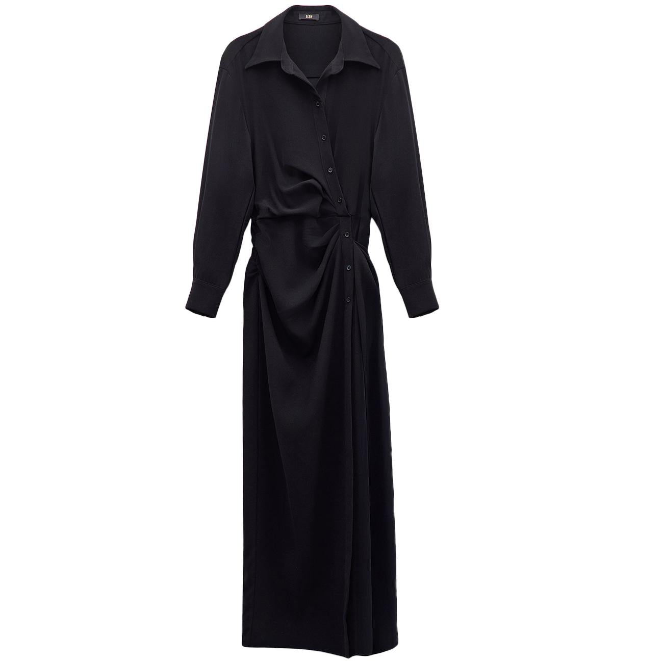 Vestito Lungo In Stile Camicia EFW250275 NERO ELEH 