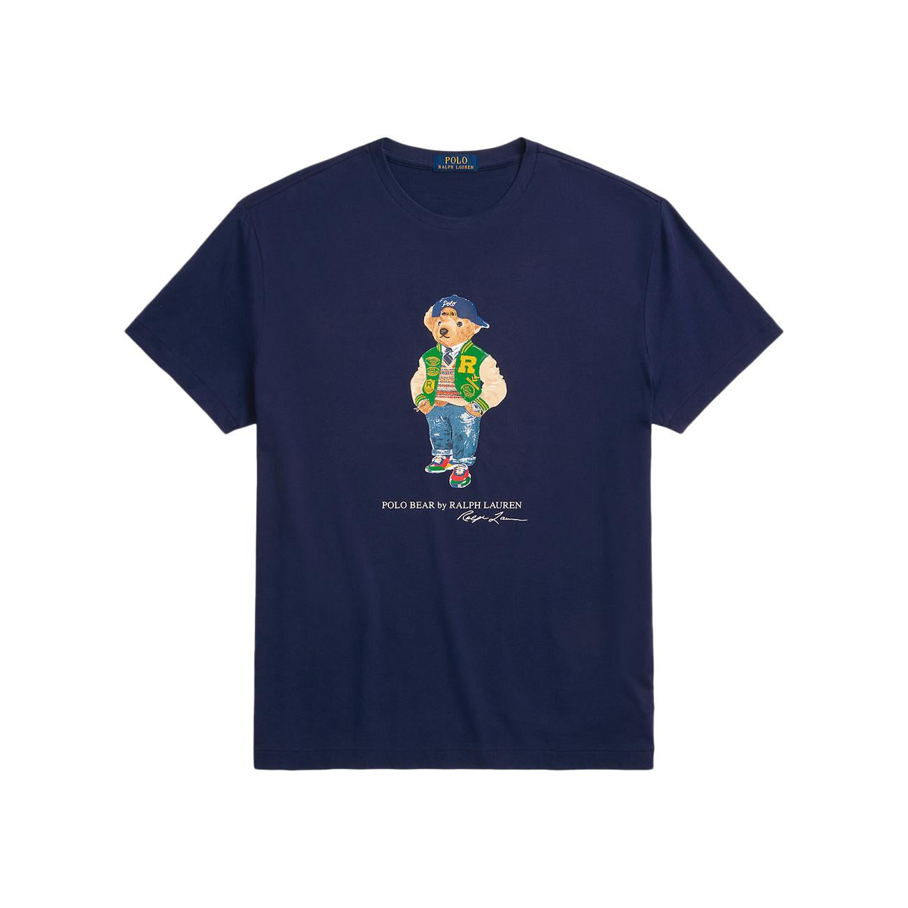 T-Shirt Orsetto Patch Uomo Newport Navy Vrsy 710854497 039 F24 NEWPORT NAVY VRSY POLO RALPH LAUREN 