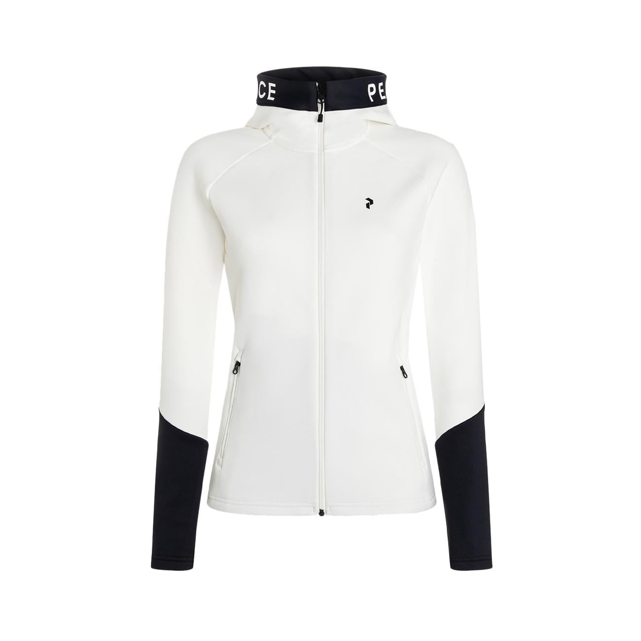 Felpa Rider Con Zip Donna Off White Black G77873 140 OFFWHITE/BLACK/OFFWHITE PEAK PERFORMANCE 