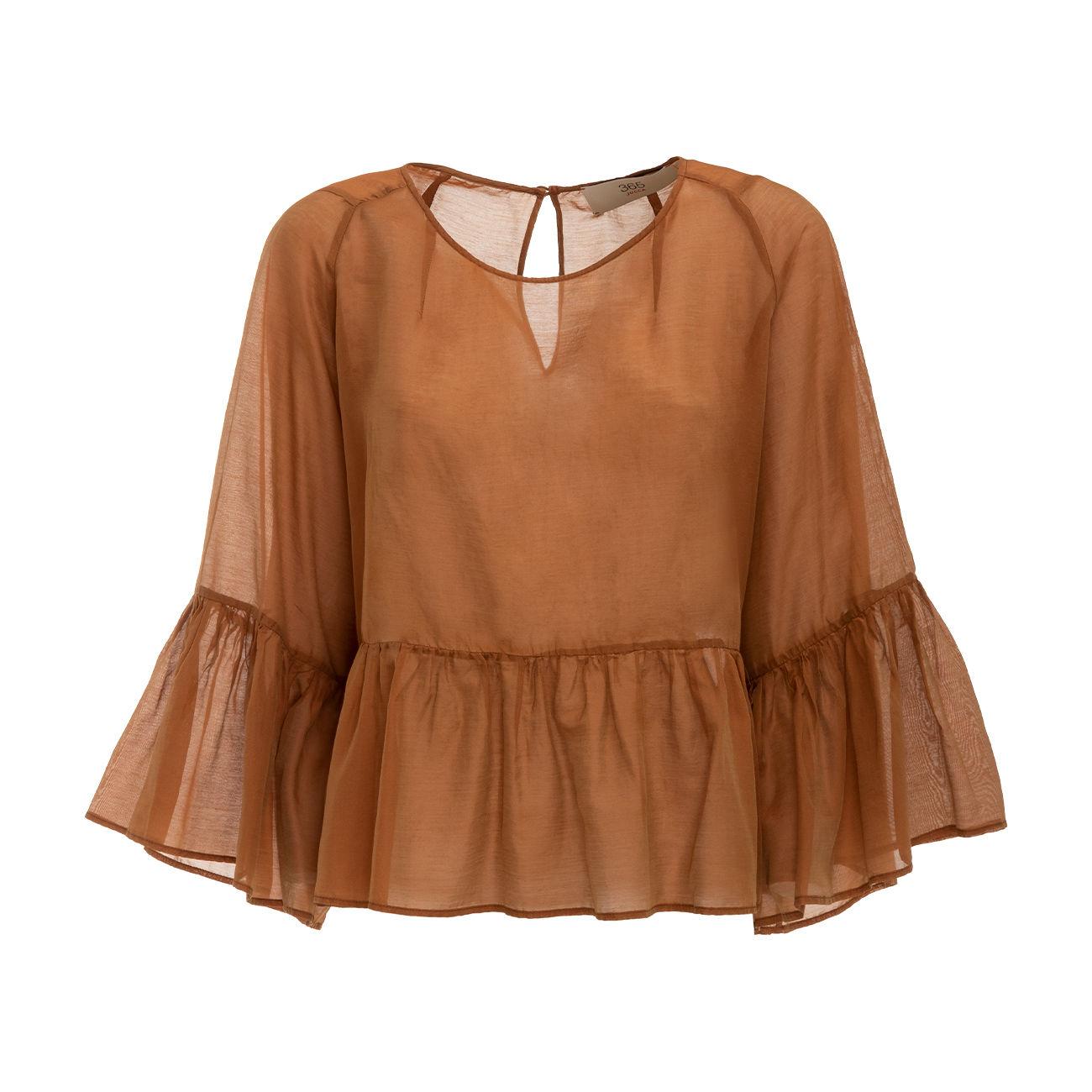 Blusa Con Balza Donna Terra J3512114 103TERRA JUCCA 