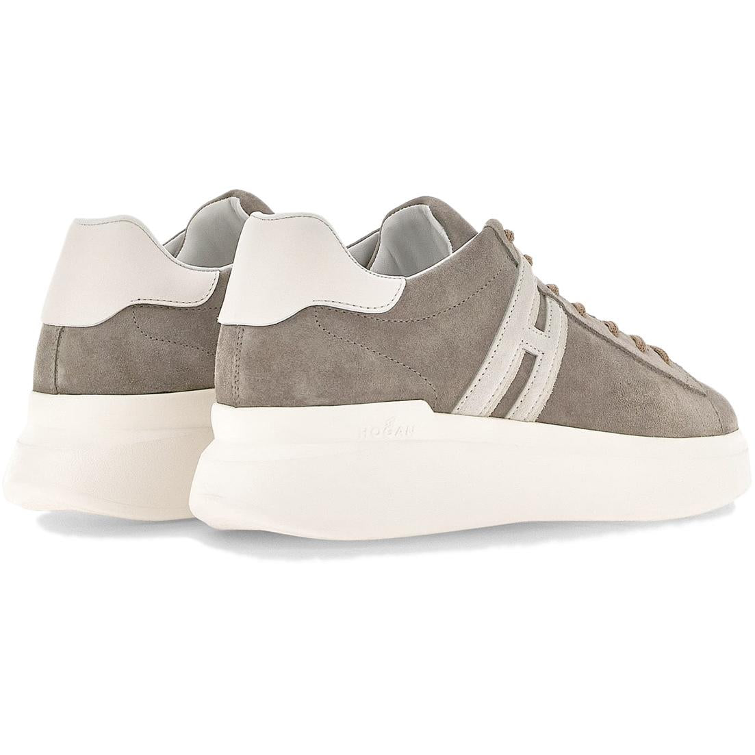 HOGAN Sneakers H580 Allacciato Slash Camoscio Uomo Marrone HXM5800DV42QI9849L MARRONE 