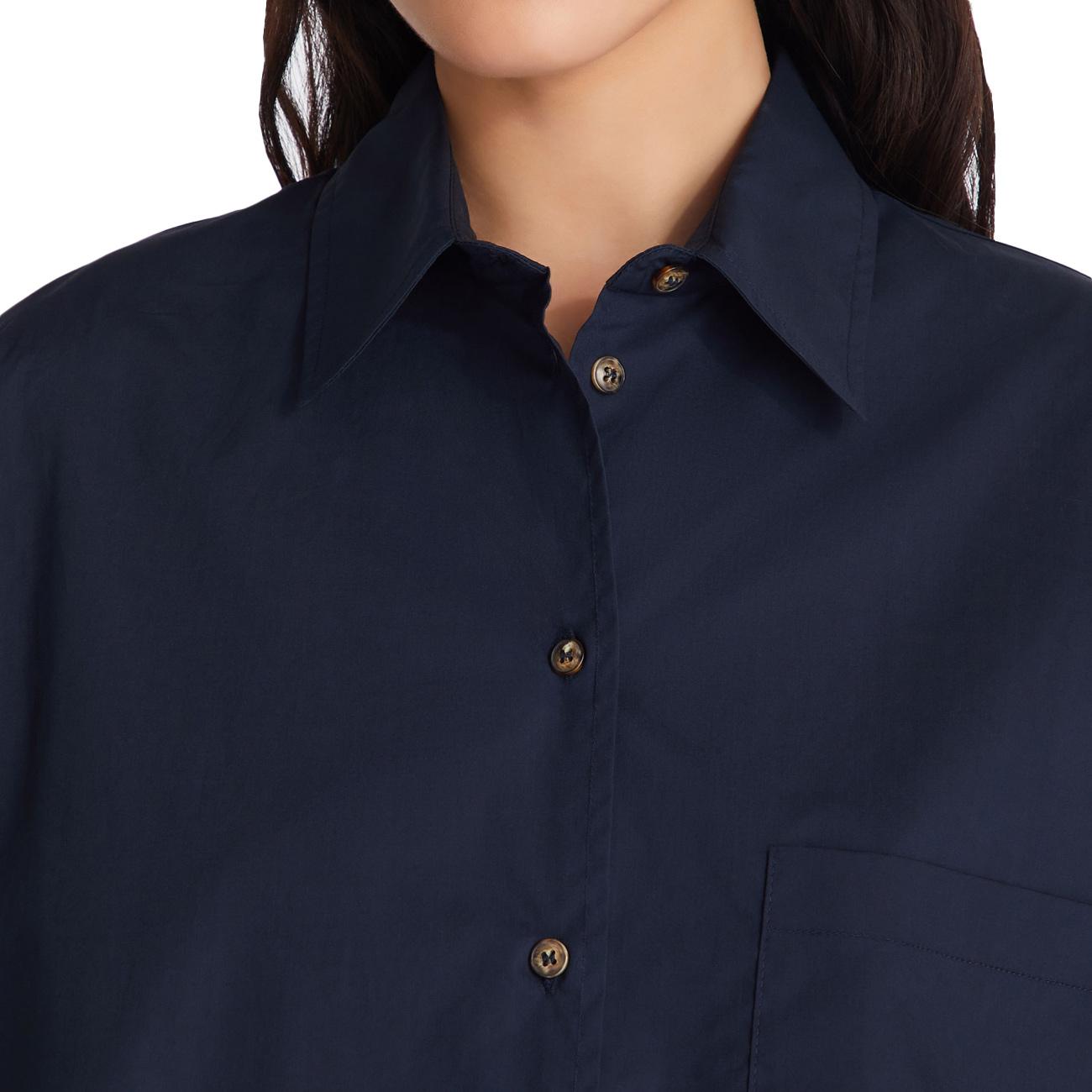 Camicia Buller Co 01 Oversize Con Taschino PED5707 99012444 230 BLU PEUTEREY 