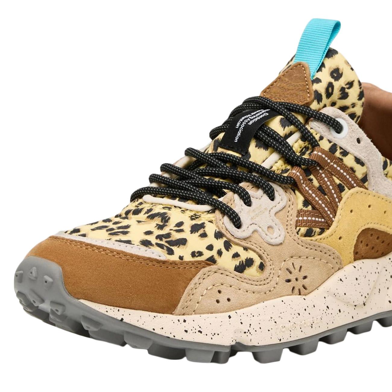 Sneakers Yamano 3 Stampa Leopardata Unisex Marrone Taupe 4D11001201781841 BROWN/TAUPE FLOWER MOUNTAIN 