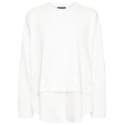 Felpa Effetto Layering G883Z000537N 011 OFF WHITE ELENA MIRO' 