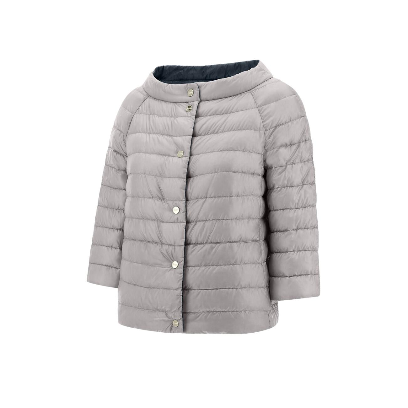 Piumino Corto Revers Donna Blue Grey PI0769D12017 9294 BLUE GREY HERNO 