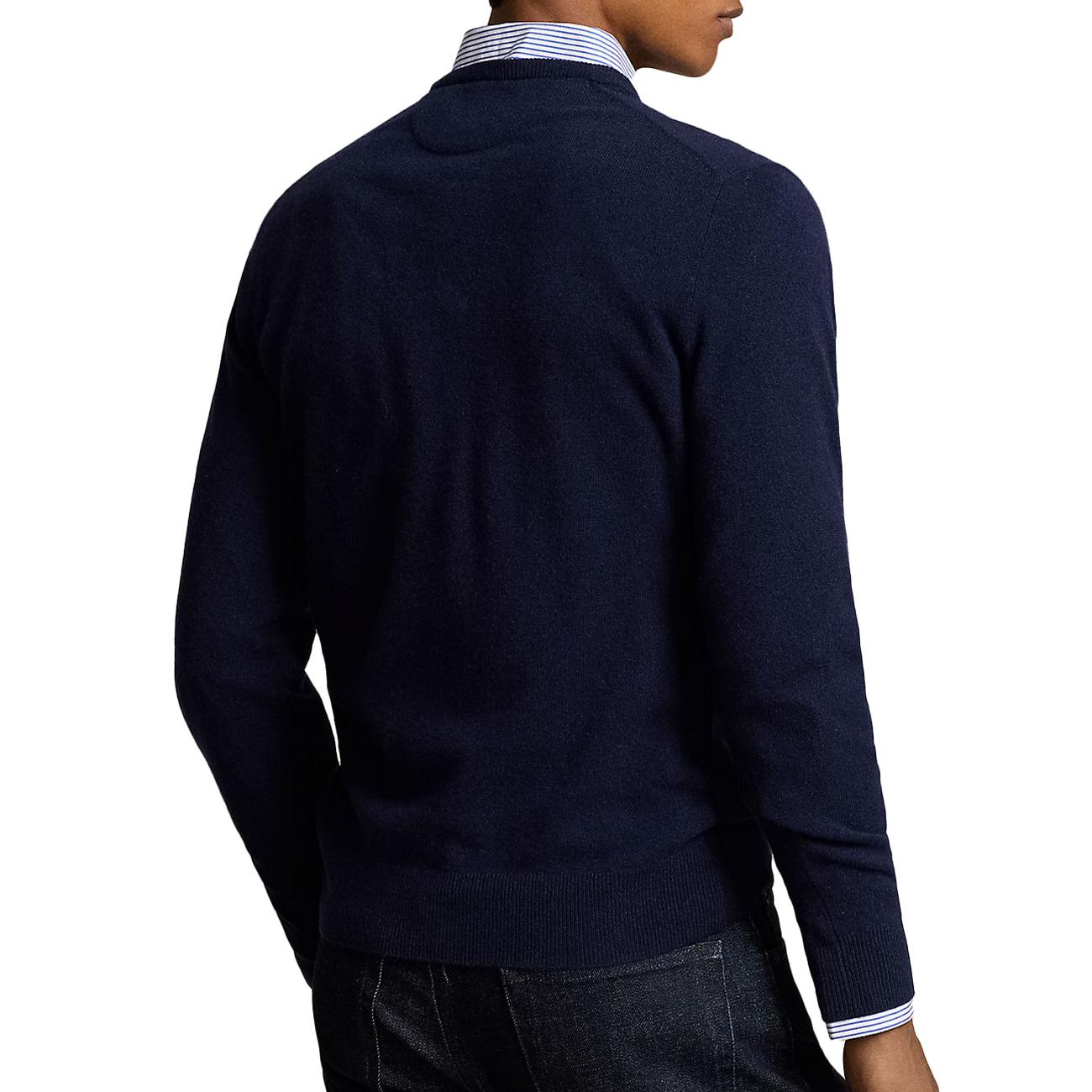 Pullover Lambswool Uomo Hunter Navy 710876714 001 HUNTER NAVY POLO RALPH LAUREN 