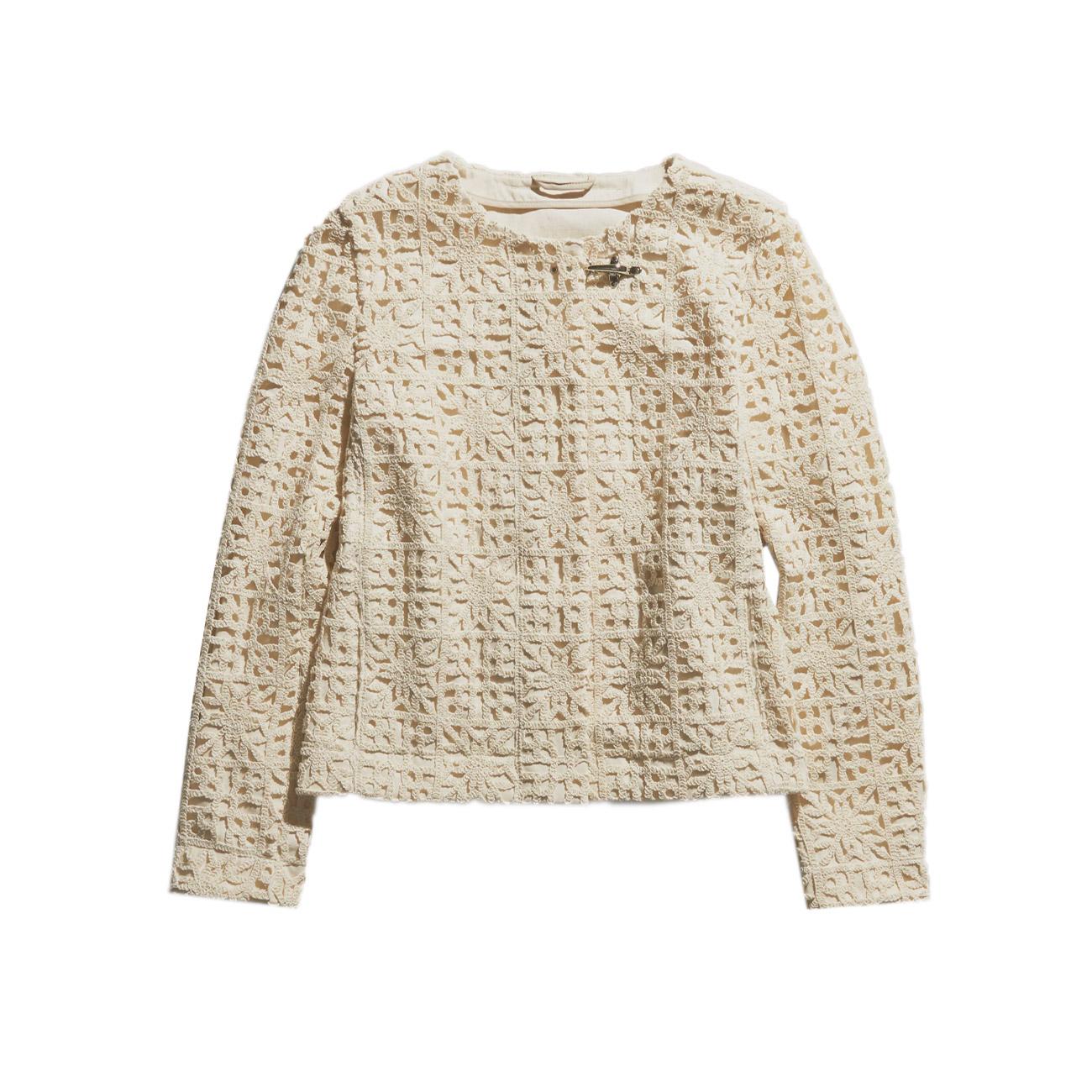Giacca Crochet Donna Yogurt NAW12483900VUZB013 YOGURT FAY 