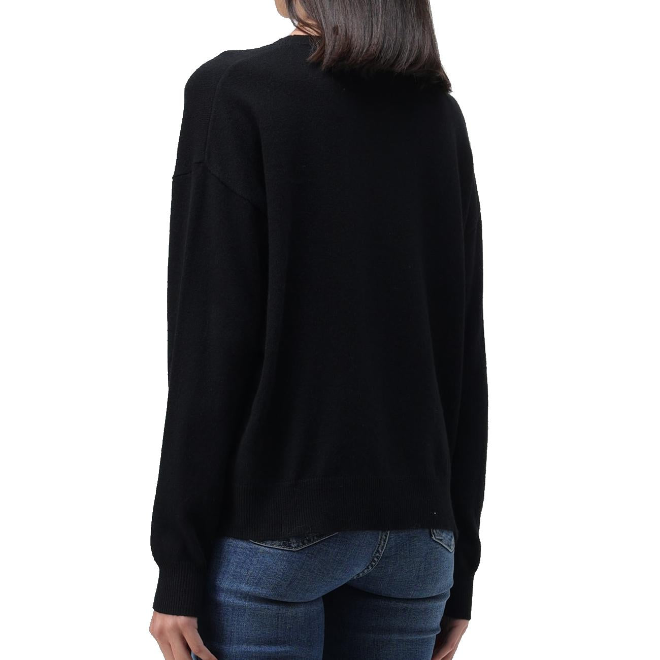 Maglia Con Logo Donna Nero MF3365MS14G U9076 NERO LOGO LIU JO 